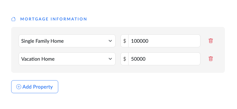 Mortgage Calculator Interface